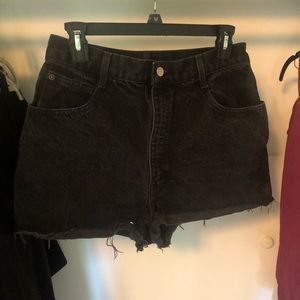 Black high waisted shorts